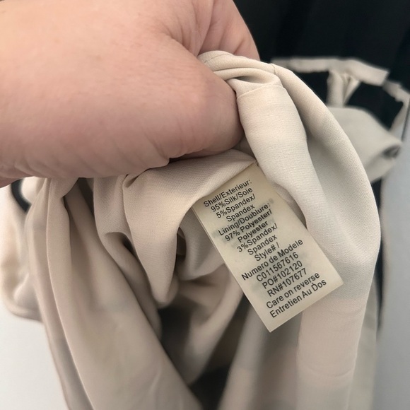 Alice Olivia Stripe Dress Small Black White Button Down Back Silk Tie Waist - Picture 7 of 9